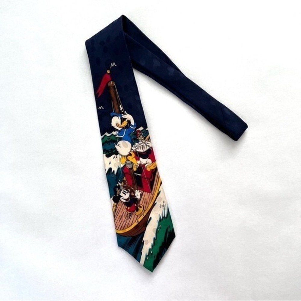 Vintage Disney Mickey and Friends Silk Mens Tie Nostalgia Colorful Cartoon Magic